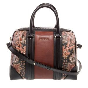 Givenchy Black and Brown Paisley Lucrezia Medium